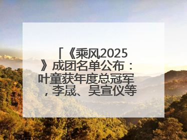 《乘风2025》成团名单公布：叶童获年度总冠军，李晟、吴宣仪等10位姐姐成功成团，陈德容获年度高光人物