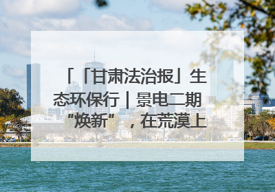 「甘肃法治报」生态环保行｜景电二期“焕新”，在荒漠上筑起一道绿色长城