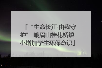 “生命长江·由我守护” 峨眉山桂花桥镇小增加学生环保意识