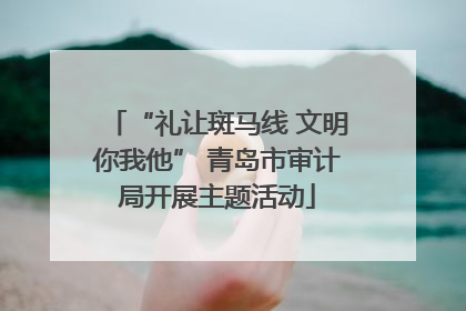 “礼让斑马线 文明你我他” 青岛市审计局开展主题活动