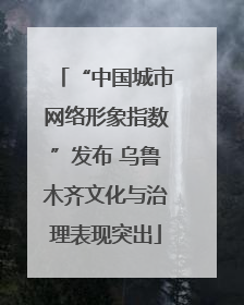 “中国城市网络形象指数”发布 乌鲁木齐文化与治理表现突出