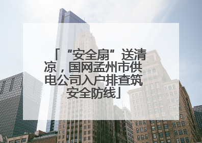 “安全扇”送清凉，国网孟州市供电公司入户排查筑安全防线