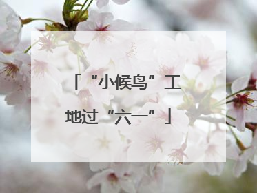 “小候鸟”工地过“六一”