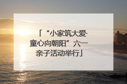 “小家筑大爱·童心向朝阳”六一亲子活动举行