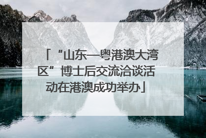 “山东—粤港澳大湾区”博士后交流洽谈活动在港澳成功举办