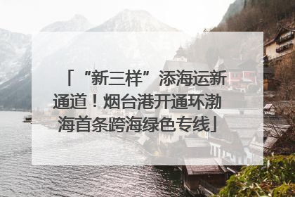 “新三样”添海运新通道！烟台港开通环渤海首条跨海绿色专线