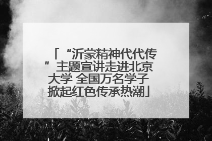 “沂蒙精神代代传”主题宣讲走进北京大学 全国万名学子掀起红色传承热潮