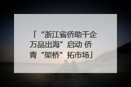 “浙江省侨助千企万品出海”启动 侨青“架桥”拓市场