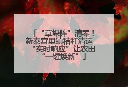 “草垛阵”清零！新泰宫里镇秸秆清运“实时响应”让农田“一键焕新”