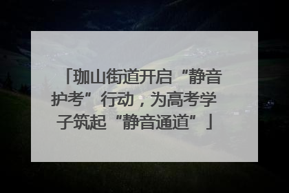 珈山街道开启“静音护考”行动，为高考学子筑起“静音通道”