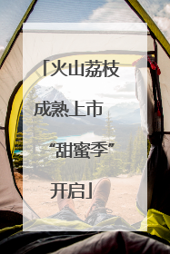 火山荔枝成熟上市 “甜蜜季”开启