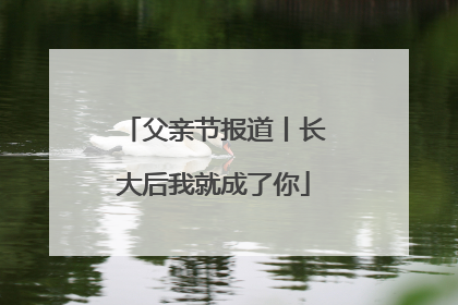 父亲节报道丨长大后我就成了你