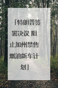 特朗普签署决议 阻止加州禁售燃油新车计划