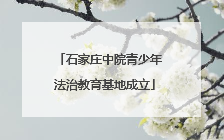 石家庄中院青少年法治教育基地成立