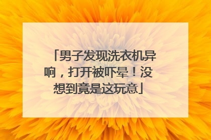 男子发现洗衣机异响，打开被吓晕！没想到竟是这玩意
