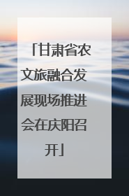 甘肃省农文旅融合发展现场推进会在庆阳召开