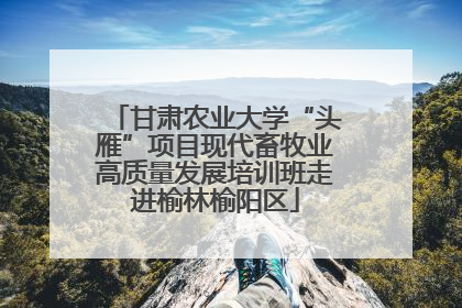 甘肃农业大学“头雁”项目现代畜牧业高质量发展培训班走进榆林榆阳区