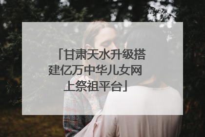 甘肃天水升级搭建亿万中华儿女网上祭祖平台