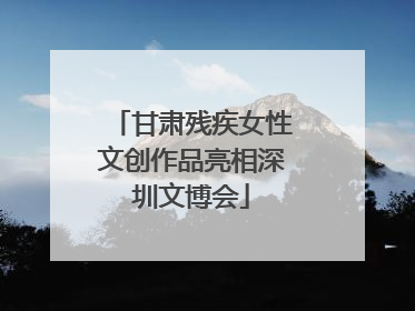 甘肃残疾女性文创作品亮相深圳文博会