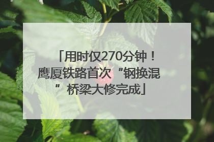 用时仅270分钟！鹰厦铁路首次“钢换混”桥梁大修完成