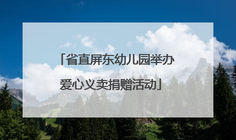 省直屏东幼儿园举办爱心义卖捐赠活动