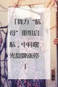 算力“航母”重组启航，中科曙光复牌涨停
