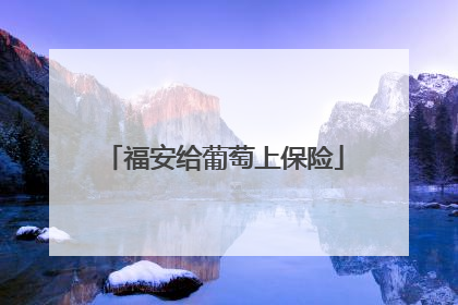 福安给葡萄上保险