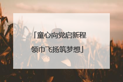 童心向党启新程 领巾飞扬筑梦想