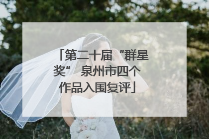 第二十届“群星奖” 泉州市四个作品入围复评