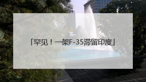 罕见！一架F-35滞留印度