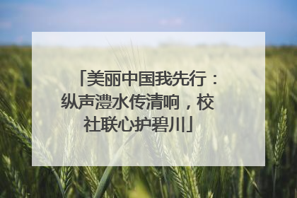 美丽中国我先行：纵声澧水传清响，校社联心护碧川