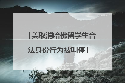 美取消哈佛留学生合法身份行为被叫停