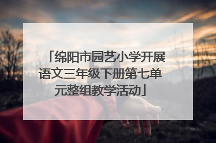 绵阳市园艺小学开展语文三年级下册第七单元整组教学活动