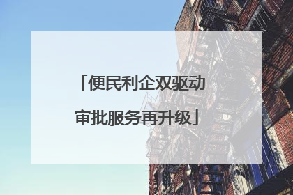 便民利企双驱动 审批服务再升级