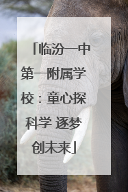 临汾一中第一附属学校：童心探科学 逐梦创未来