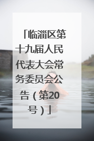 临淄区第十九届人民代表大会常务委员会公告（第20号）