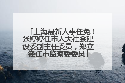 上海最新人事任免！张婷婷任市人大社会建设委副主任委员，郑立锋任市监察委委员