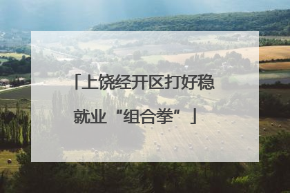 上饶经开区打好稳就业“组合拳”