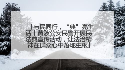 与民同行，“典”亮生活丨黄陂公安民警开展民法典宣传活动，让法治精神在群众心中落地生根
