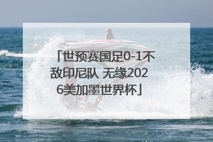 世预赛国足0-1不敌印尼队 无缘2026美加墨世界杯