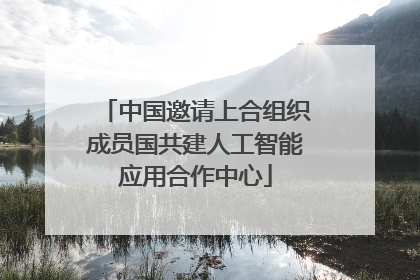 中国邀请上合组织成员国共建人工智能应用合作中心