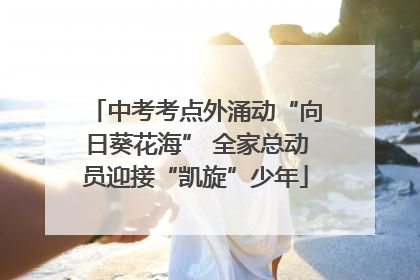 中考考点外涌动“向日葵花海” 全家总动员迎接“凯旋”少年