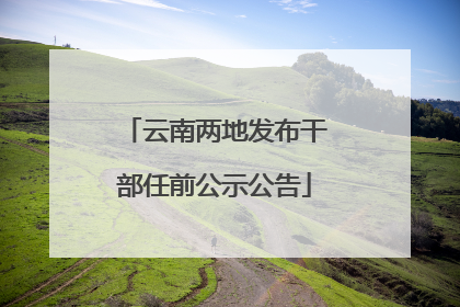 云南两地发布干部任前公示公告