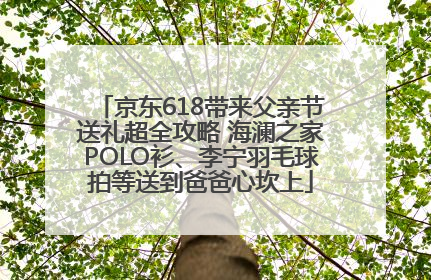 京东618带来父亲节送礼超全攻略 海澜之家POLO衫、李宁羽毛球拍等送到爸爸心坎上