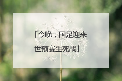 今晚，国足迎来世预赛生死战