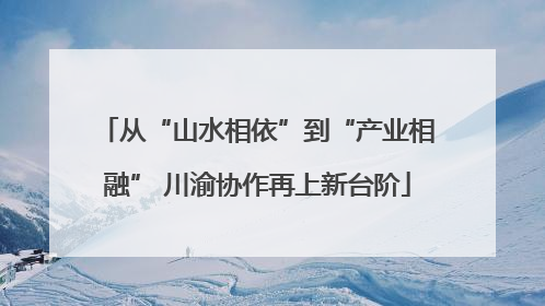 从“山水相依”到“产业相融” 川渝协作再上新台阶