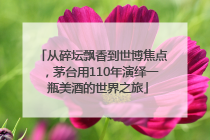 从碎坛飘香到世博焦点，茅台用110年演绎一瓶美酒的世界之旅