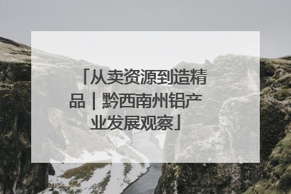 从卖资源到造精品｜黔西南州铝产业发展观察