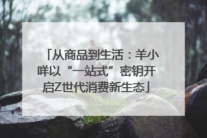 从商品到生活：羊小咩以“一站式”密钥开启Z世代消费新生态