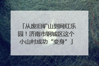 从废旧矿山到网红乐园！济南市钢城区这个小山村成功“变身”